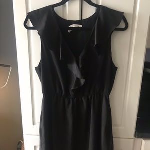 BCBG Generation Black Ruffle Trimmed Dress